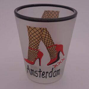 XXX Amsterdam Smoked Shot Glass with Black Rim